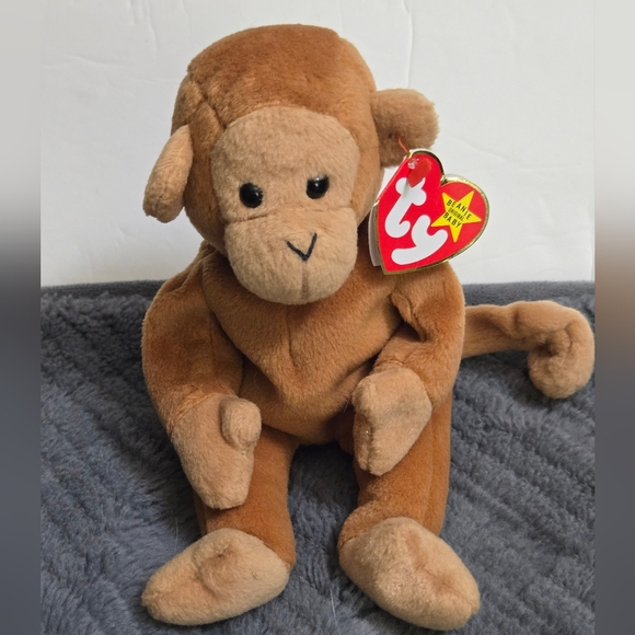 Ty Set/5 Monkey Beanie Babies - Picture 14 of 16